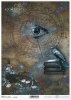 Nieodkryty magiczny świat - Alchemia, oko, kruk, księgi, butelki, niebo, galaktyka, zodiak, kosmogram, tło, kolaż...